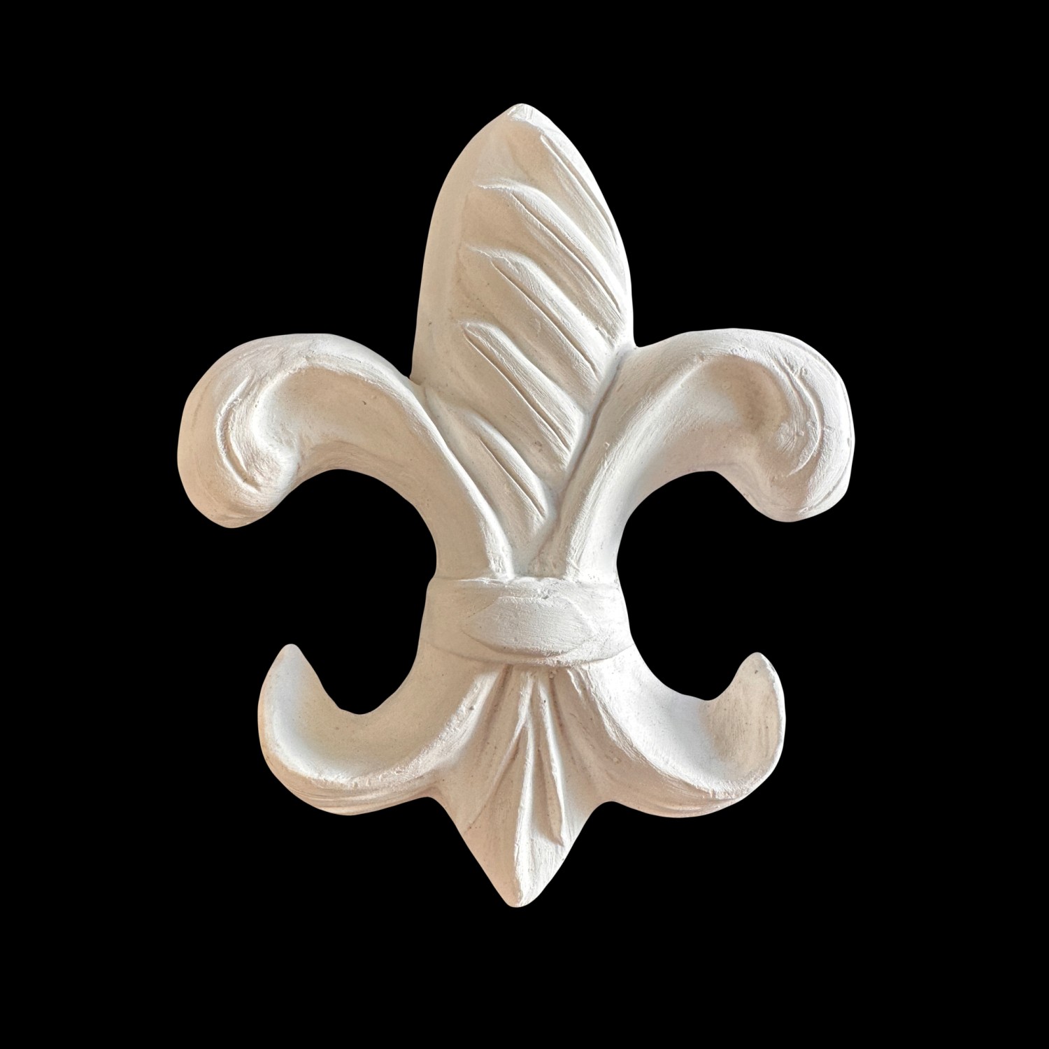  Fleur-de-Lis Plaster Motif — Hand Cast Heraldic Ornament
