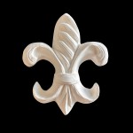  Fleur-de-Lis Plaster Motif — Hand Cast Heraldic Ornament