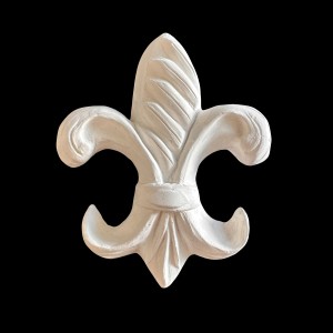  Fleur-de-Lis Plaster Motif — Hand Cast Heraldic Ornament