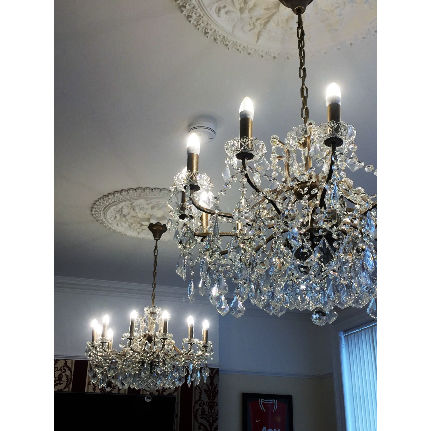 Original Restored Ceiling Rose | Large Victorian Ceiling Rose | 925mm ...